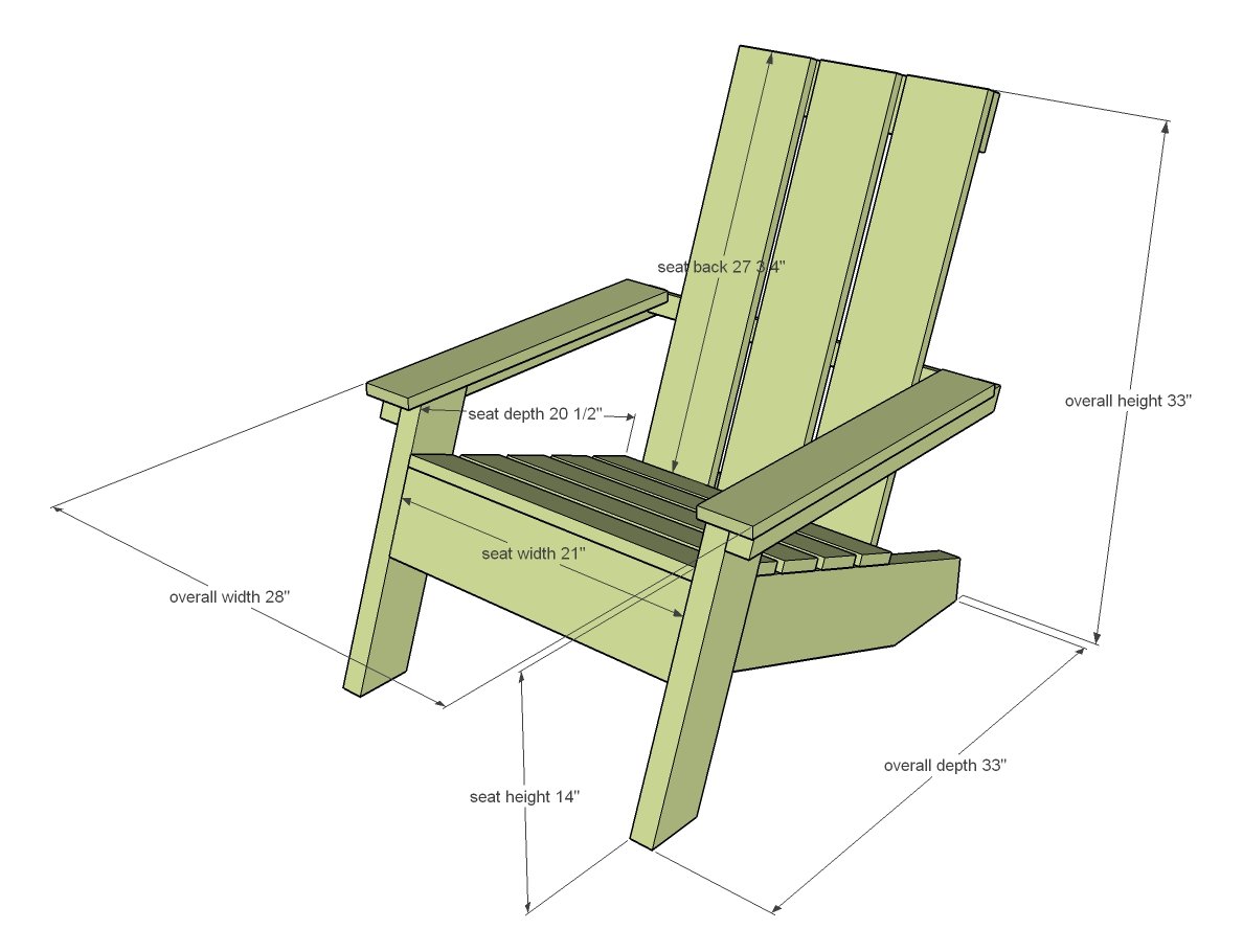 Modern Adirondack Chair Plans 